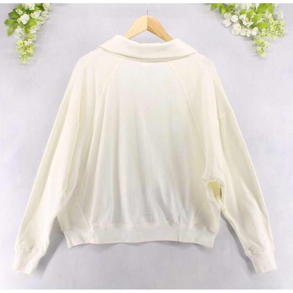 Daily Practice by Anthropologie Women's Half-Zip Pullover Vanilla Sz S NWT - Picture 3 of 8